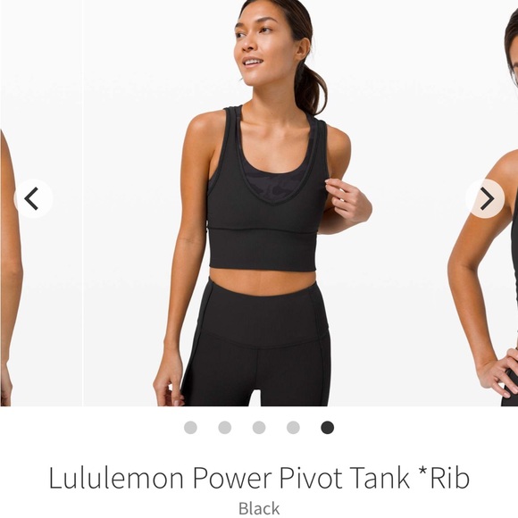 Lululemon Power Pivot Ribbed in Black size 6 - Picture 2 of 8